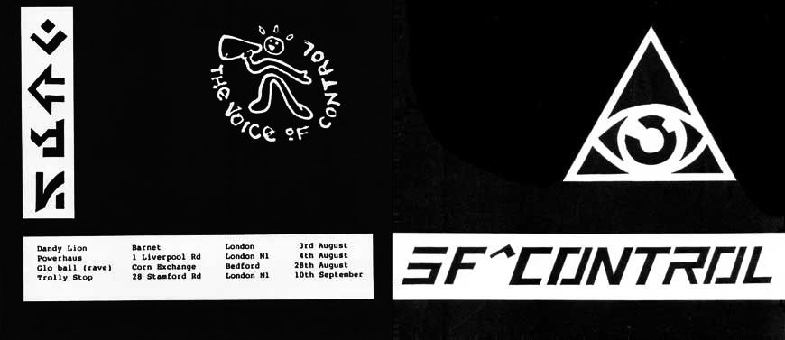 SF Control flyer for gigs in London SF Control flyer for gigs in London